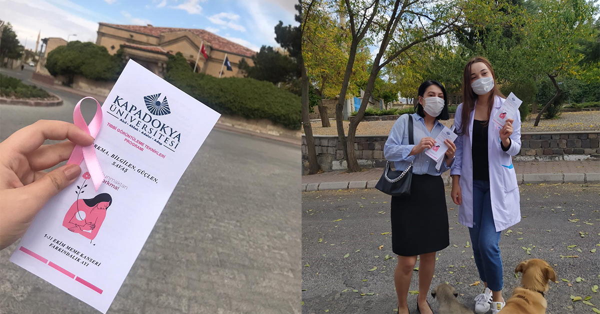 Tıbbi Görüntüleme Teknikleri Programı Öğrencilerimiz Meme Kanseri İçin Farkındayız Etkinliği Düzenledi